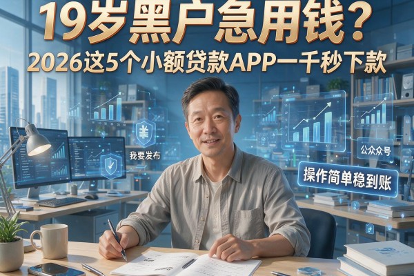 19岁黑户急用钱?2026这5个小额贷款APP一千秒下款,操作简单稳到账