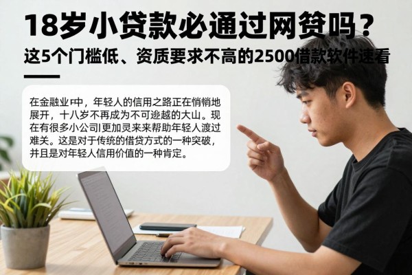 18岁小额贷款必通过网贷吗?这5个门槛低、资质要求不高的2500借款软件速看