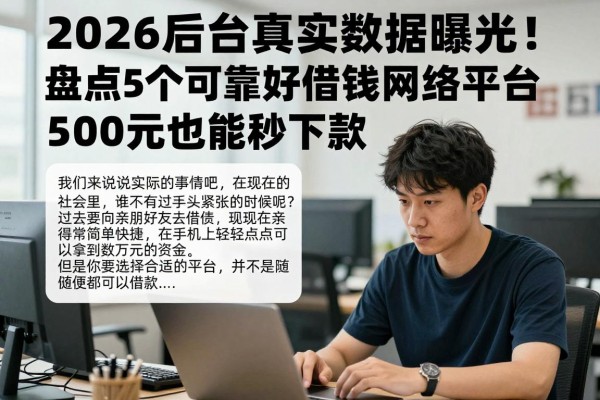 2026后台真实数据曝光!盘点5个可靠好借钱网络平台,500元也能秒下款