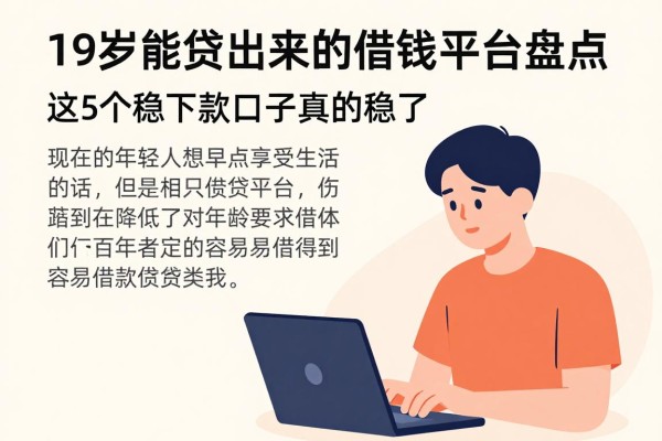 19岁能贷出来的借钱平台盘点,这5个稳下款口子真的稳了