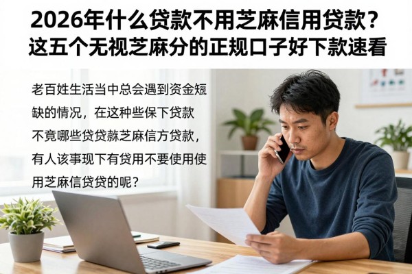 2026年什么贷款不用芝麻信用贷款？这五个无视芝麻分的正规口子好下款速看