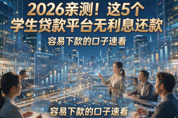 2026亲测!这5个学生贷款平台无利息还款,容易下款的口子速看