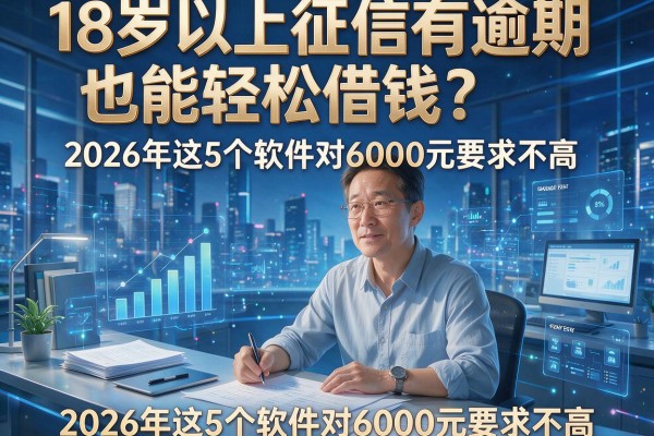 18岁以上征信有逾期也能轻松借钱?2026年这5个软件对6000元要求不高!