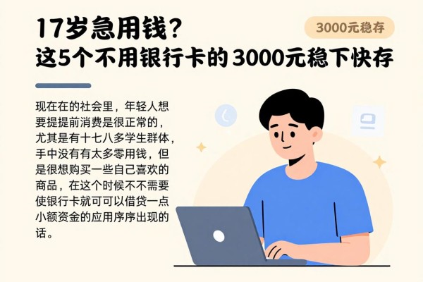 17岁急用钱？这5个不用银行卡的借钱软件，3000元稳下快存！