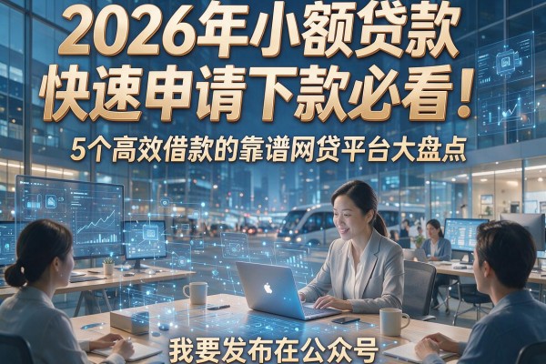 2026年小额贷款快速申请下款必看!5个高效借款的靠谱网贷平台大盘点
