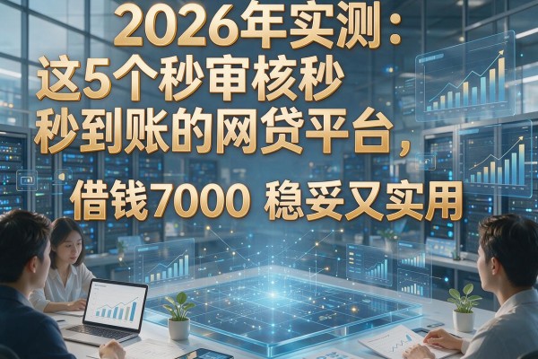 2026年实测:这5个秒审核秒到账的网贷平台,借钱7000稳妥又实用!
