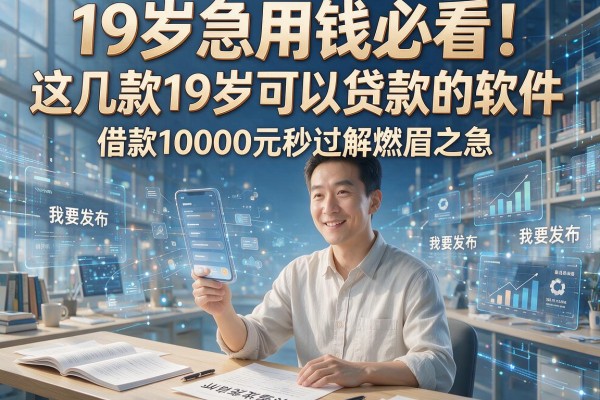 19岁急用钱必看!这几款19岁可以贷款的软件,借款10000元秒过解燃眉之急