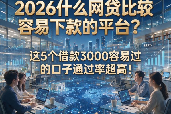 2026什么网贷比较容易下款的平台?这5个借款3000容易过的口子通过率超高!