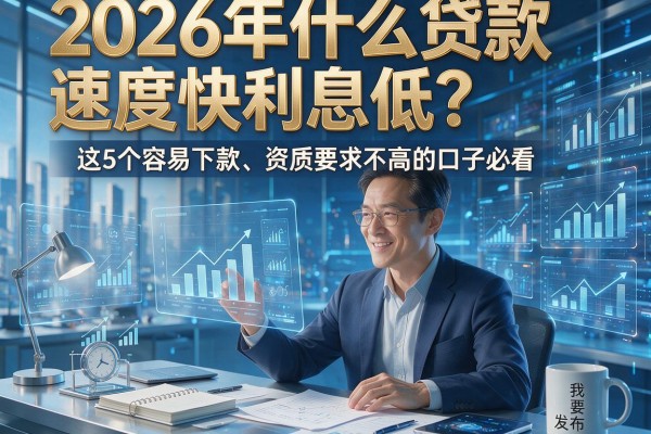 2026年什么贷款速度快利息低？这5个容易下款、资质要求不高的口子必看