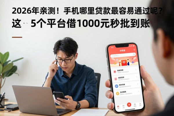2026年亲测!手机哪里贷款最容易通过呢?这5个平台借1000元秒批到账