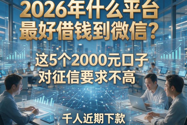 2026年什么平台最好借钱到微信?这5个2000元口子对征信要求不高,千人近期下款!