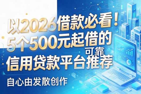 2026借款必看!5个500元起借的可靠信用贷款平台推荐