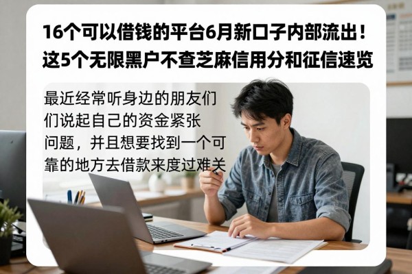 16个可以借钱的平台6月新口子内部流出!这5个无限黑户不查芝麻信用分和征信速览