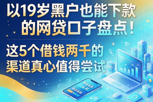 19岁黑户也能下款的网贷口子盘点:这5个借钱两千的渠道真心值得尝试