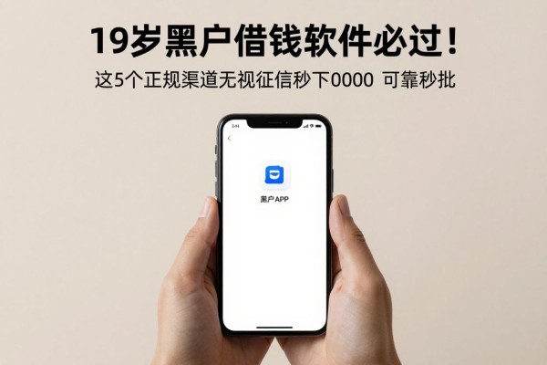 19岁黑户借钱软件必过!这5个正规渠道无视征信秒下10000,可靠秒批