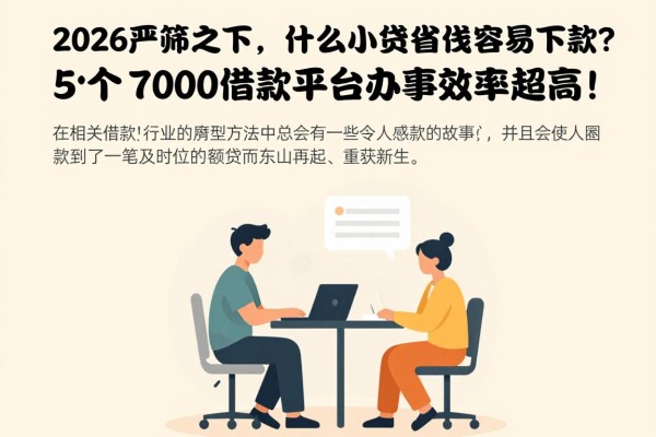 2026严筛之下，什么小贷容易借钱容易下款？这5个7000借款平台办事效率超高！