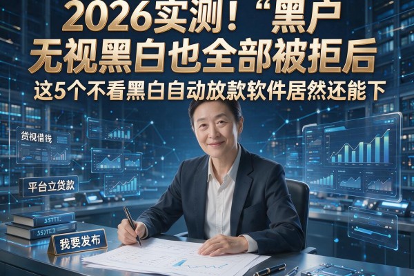 2026实测！“黑户无视黑白也全部被拒”后，这5个不看黑白自动放款软件居然还能下