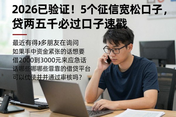 2026已验证!5个征信宽松口子,贷两三千必过口子速戳