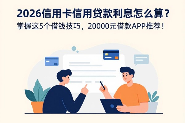 2026信用卡信用贷款利息怎么算?掌握这5个借钱技巧,20000元借款APP推荐!