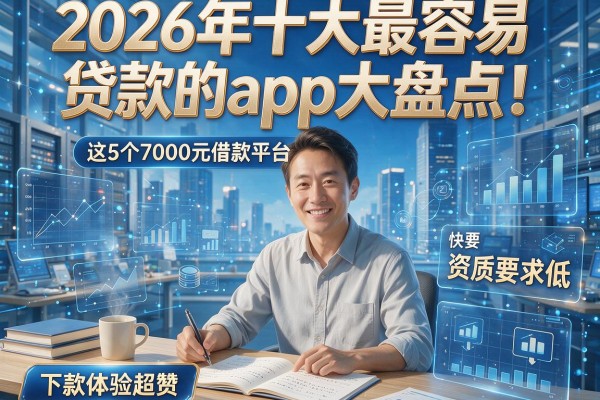 2026年十大最容易贷款的app大盘点!这5个7000元借款平台资质要求低、下款体验超赞