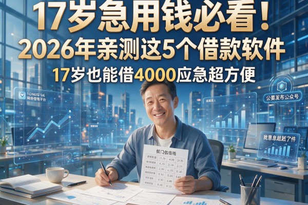 17岁急用钱必看！2026年亲测这5个借款软件，17岁也能借4000应急超方便