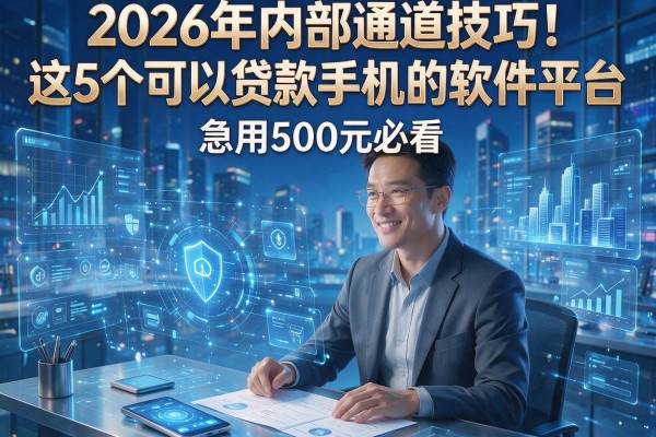 2026年内部通道技巧!这5个可以贷款手机的软件平台,急用500元必看