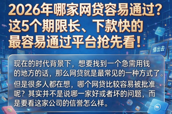 2026年哪家网贷容易通过?这5个期限长、下款快的最容易通过平台抢先看!
