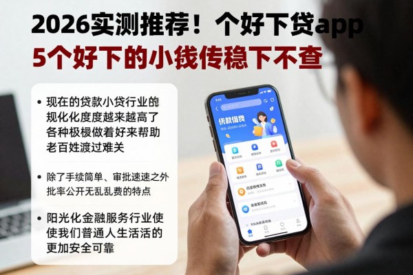2026实测推荐！5个好下的小额贷款app，借款500稳下不查