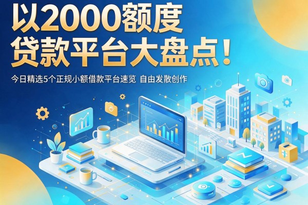2000额度贷款平台大盘点!今日精选5个正规小额借款平台速览