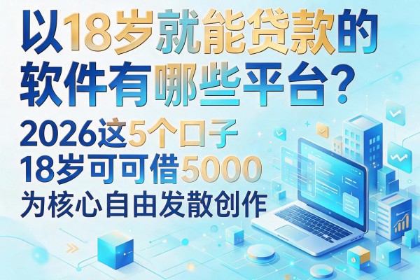 18岁就能贷款的软件有哪些平台?2026这5个口子18岁可借5000