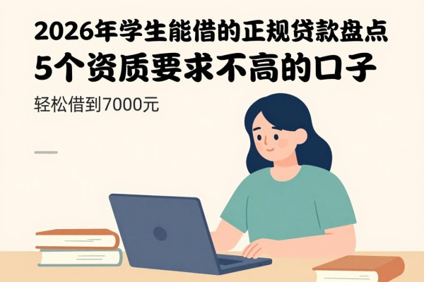 2026年学生能借的正规贷款盘点:5个资质要求不高的口子,轻松借到7000元