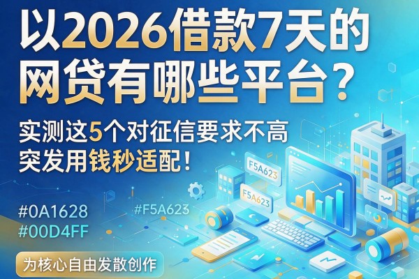 2026借款7天的网贷有哪些平台?实测这5个对征信要求不高,突发用钱秒适配!