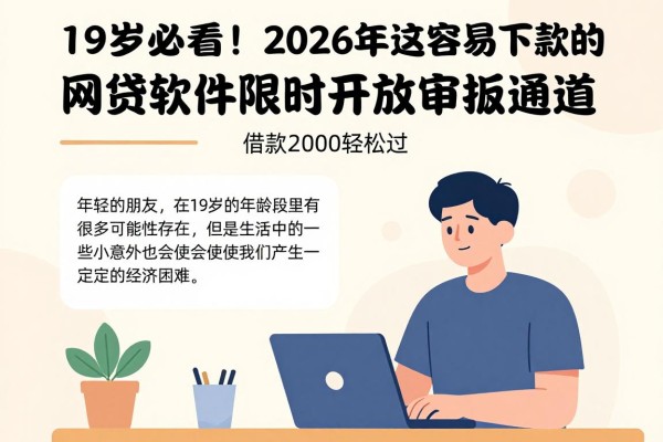 19岁必看！2026年这五个容易下款的网贷软件限时开放审批通道，借款2000轻松过