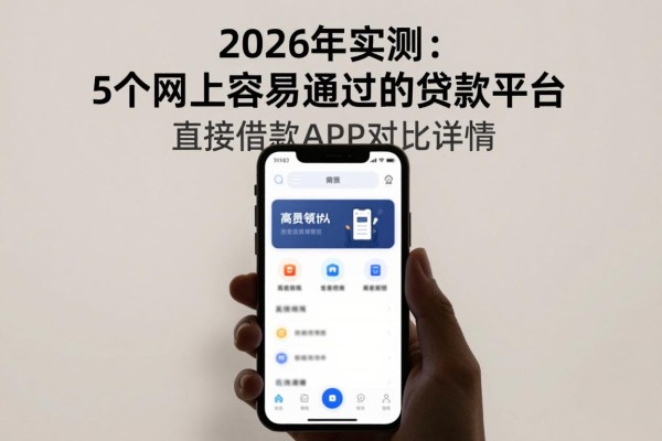 2026年实测:5个网上容易通过的贷款平台,直接借款APP对比详情