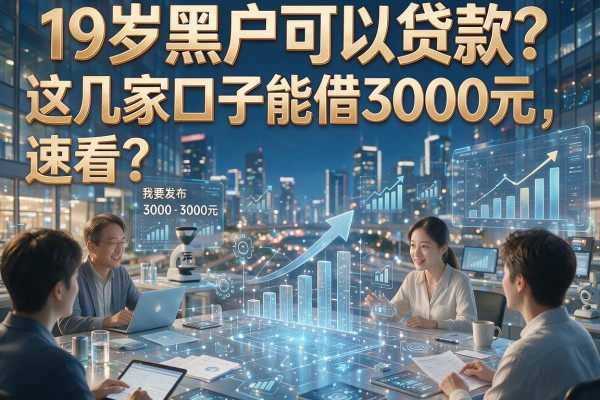 19岁黑户可以贷款?这几家口子能借3000元,速看!