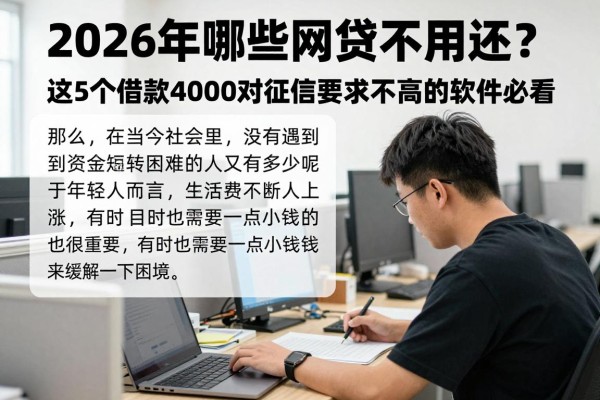 2026年哪些网贷不用还?这5个借款4000对征信要求不高的软件必看