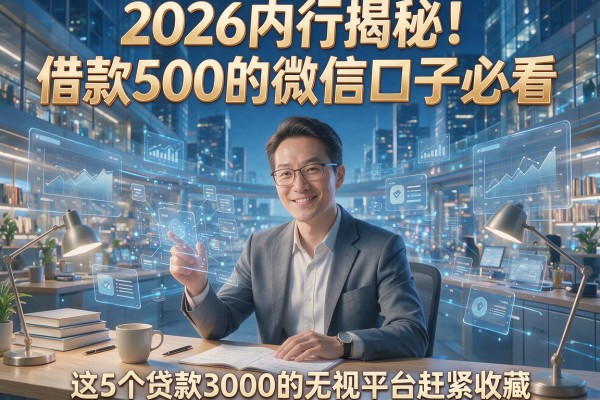 2026内行揭秘!借款500的微信口子必看,这5个贷款3000的无视平台赶紧收藏!