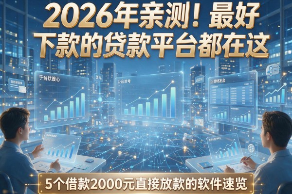 2026年亲测！最好下款的贷款平台都在这，5个借款2000元直接放款的软件速览