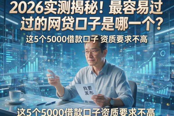 2026实测揭秘！最容易过的网贷口子是哪一个？这5个5000借款口子资质要求不高