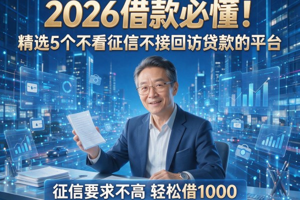 2026借款必懂!精选5个不看征信不接回访贷款的平台,征信要求不高轻松借1000