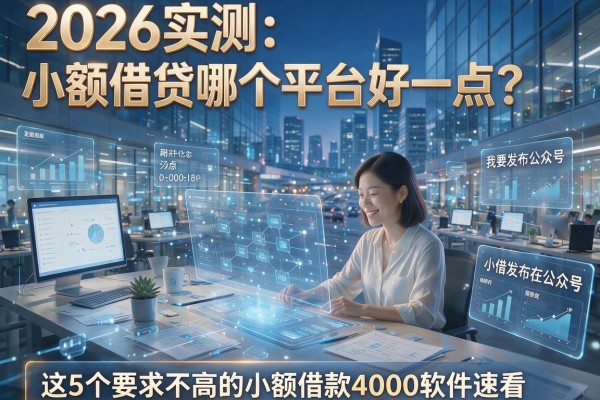 2026实测:小额借贷哪个平台好一点?这5个要求不高的小额借款4000软件速看