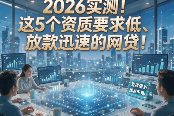 2026实测!这5个资质要求低、放款迅速的网贷,直接借到微信!