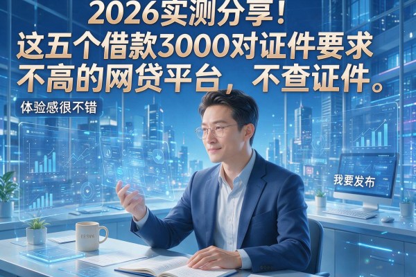2026实测分享!这五个借款3000对证件要求不高的网贷平台不查证件,体验感很不错