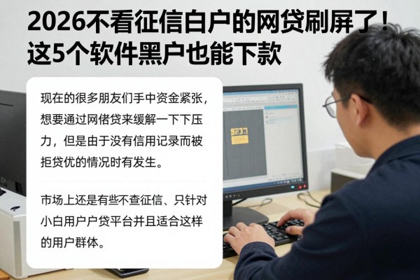 2026不看征信白户的网贷刷屏了!这5个软件黑户也能下款