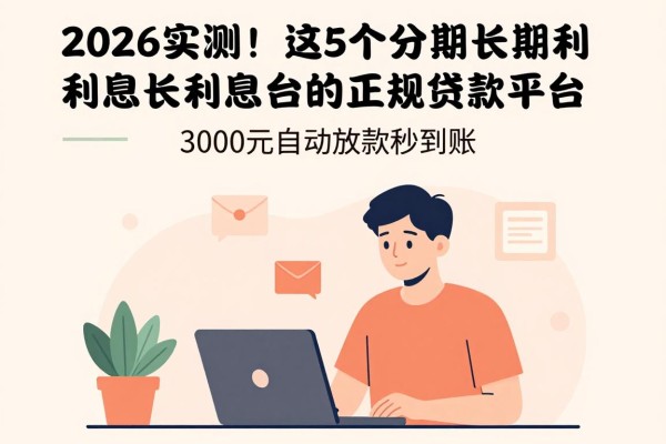 2026实测!这5个分期长利息低的正规贷款平台,3000元自动放款秒到账