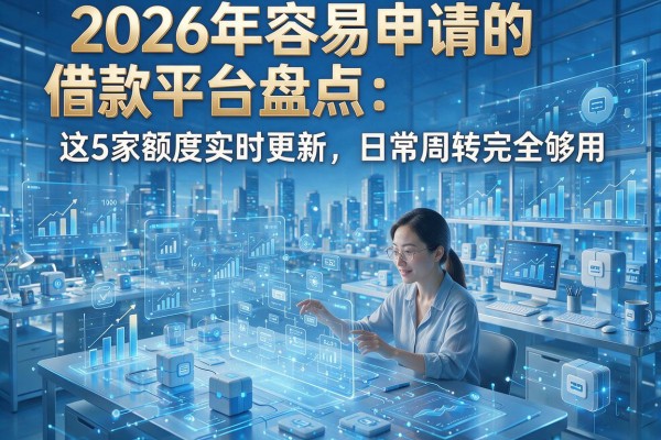 2026年容易申请的借款平台盘点：这5家额度实时更新，日常周转完全够用