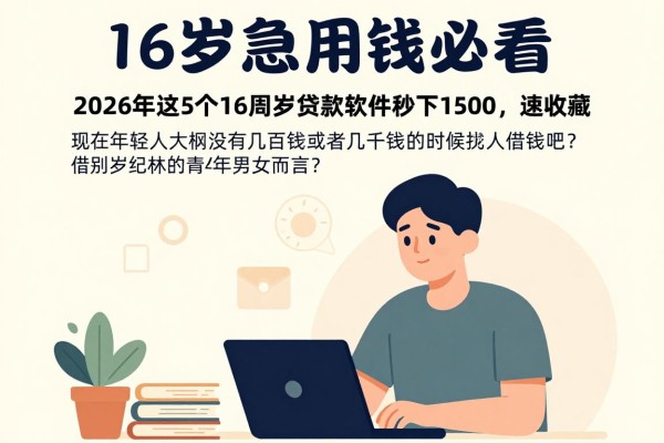16岁急用钱必看!2026年这5个16周岁贷款软件秒下1500,速收藏!