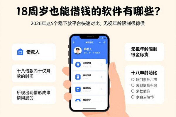 18周岁也能借钱的软件有哪些？2026年这5个稳下款平台快速对比，无视年龄限制很稳妥