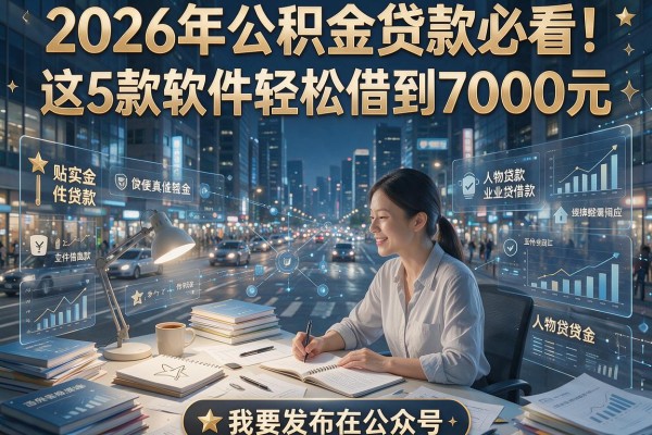 2026年公积金贷款必看!这5款软件轻松借到7000元