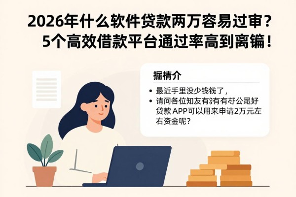 2026年什么软件贷款两万容易过审?这5个高效借款平台通过率高到离谱!